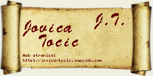 Jovica Točić vizit kartica